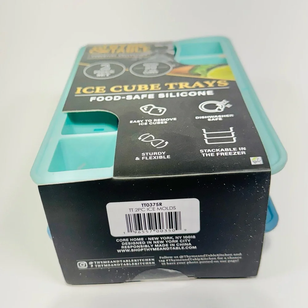 Silicone Ice Cube Tray Set, 2-Piece (Brand New, Unopened)